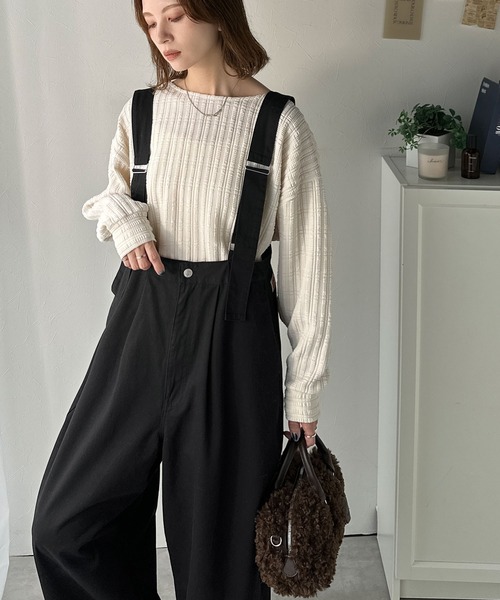 Java（ジャバ）の「《JaVaジャバコラボ》着心地抜群でオールシーズン使える！綿100%　タック入りバレルレッグサロペット（サロペット/オーバーオール・レディース・ワンウォッシュ/ベージュ/ブラック・MEDIUM/LARGE/X-LARGE/SMALL）」の12枚目の写真