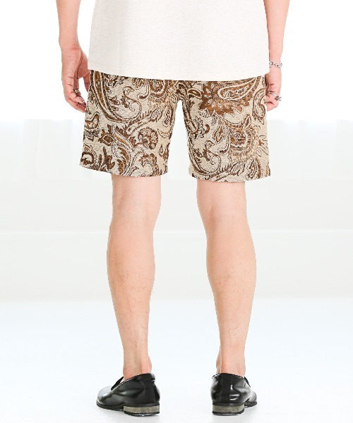 LUXSTYLE(ラグスタイル)の「ゴブラン織りペイズリー柄ショートパンツ(その他パンツ・メンズ・ベージュ/ブラック・M/L)」の12枚目の写真