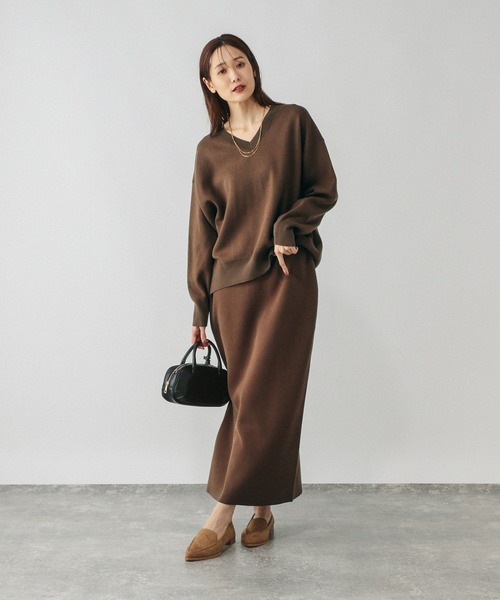 GLOBAL WORK（グローバルワーク）の「スウェットライクニットナロースカート/571364（スカート・レディース・ボルドー/ブラウン/ブラック/グレー・SMALL/MEDIUM/LARGE）」の22枚目の写真