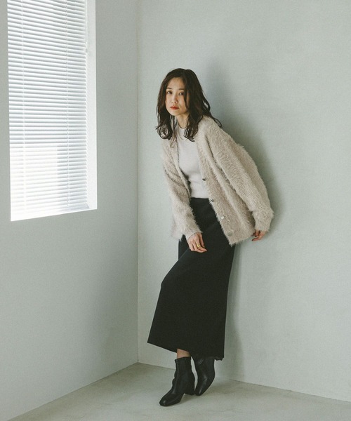 GLOBAL WORK（グローバルワーク）の「スウェットライクニットナロースカート/571364（スカート・レディース・ボルドー/ブラウン/ブラック/グレー・SMALL/MEDIUM/LARGE）」の14枚目の写真