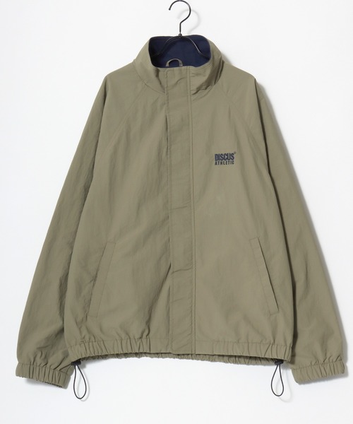 DISCUS（ディスカス）の「DISCUS/ディスカス Fleece Lining Nylon Jacket/オーバーサイズ 裏フリース ナイロンジャケット/トラックジャケット/ブルゾン/レディース メンズ（ナイロンジャケット・レディース・ブラック/ベージュ/ネイビー/アイボリー・LL/M/L）」の12枚目の写真