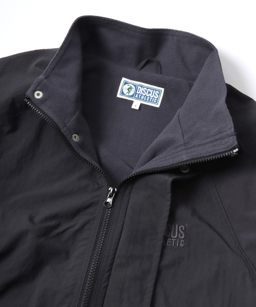 DISCUS（ディスカス）の「DISCUS/ディスカス Fleece Lining Nylon Jacket/オーバーサイズ 裏フリース ナイロンジャケット/トラックジャケット/ブルゾン/レディース メンズ（ナイロンジャケット・レディース・ブラック/ベージュ/ネイビー/アイボリー・LL/M/L）」の7枚目の写真
