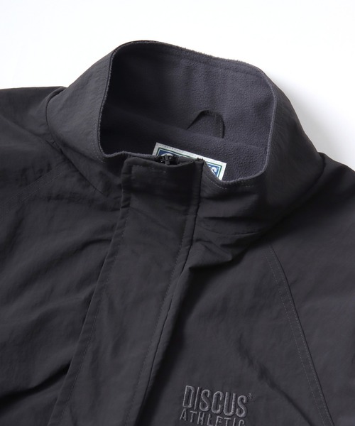 DISCUS（ディスカス）の「DISCUS/ディスカス Fleece Lining Nylon Jacket/オーバーサイズ 裏フリース ナイロンジャケット/トラックジャケット/ブルゾン/レディース メンズ（ナイロンジャケット・レディース・ブラック/ベージュ/ネイビー/アイボリー・LL/M/L）」の8枚目の写真