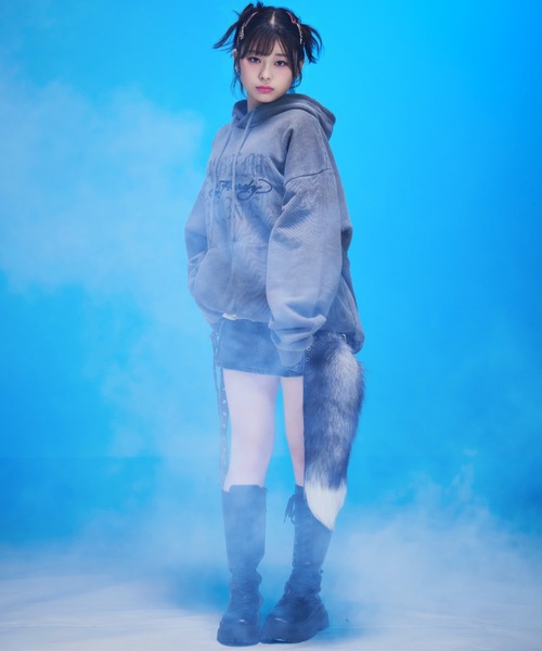 A'GEM9(エージェムナイン)の「A'GEM/9 × .kom 『A'GEM/9/エージェムナイン』 Ed Hardy ピグメントプルパーカー(パーカー・メンズ・グレー・FREE)」の5枚目の写真