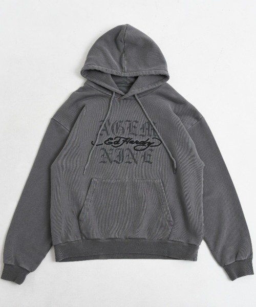 A'GEM9(エージェムナイン)の「A'GEM/9 × .kom 『A'GEM/9/エージェムナイン』 Ed Hardy ピグメントプルパーカー(パーカー・メンズ・グレー・FREE)」の6枚目の写真