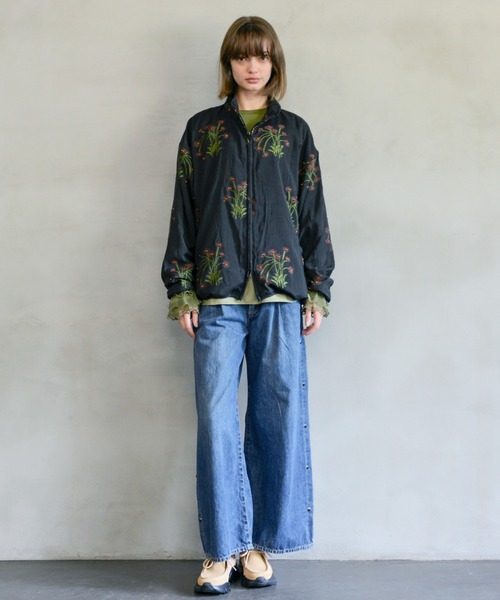 H.A.K（ハク）の「サイロプレミアム天竺＋チュールレースインナーブラウス（Tシャツ/カットソー・レディース・カーキ/ブラック/ホワイト・FREE）」の6枚目の写真