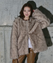 BLONDEY（ブロンディ）の「ノーカラーフェイクファージャケット（その他アウター）」