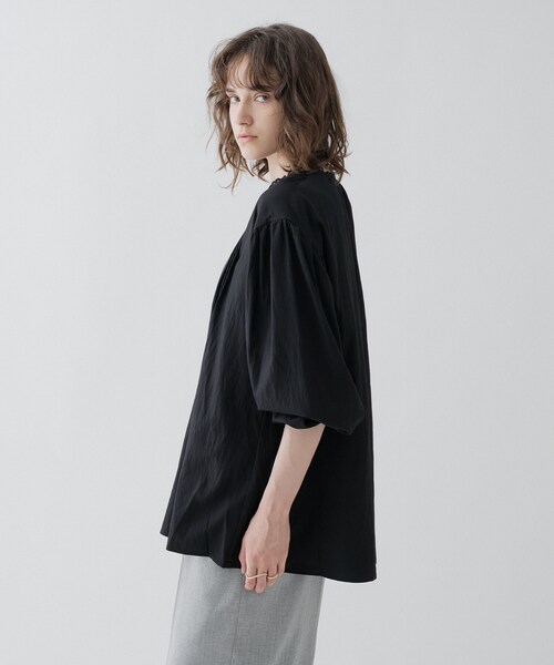 cloenc（クロエンス）の「【マシンウォッシュ】リボンピンタックブラウス（シャツ/ブラウス・レディース・ホワイト/ブラック/サックスブルー・02）」の14枚目の写真