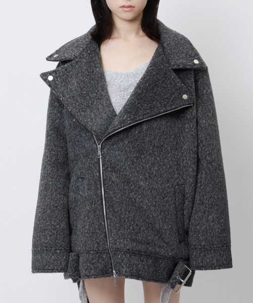 SPIRALGIRL（スパイラルガール）の「オーバーライダース（ライダースジャケット・レディース・ベージュ/グレー・FREE）」の10枚目の写真