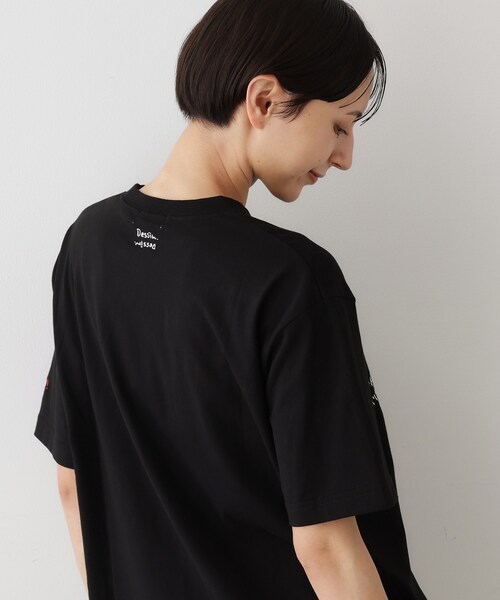 Dessin（デッサン）の「【ユニセックス/リンクコーデ】刺繍Tシャツ（Tシャツ/カットソー・レディース・ホワイト系/ブラック/グレー・01/02/03/04）」の12枚目の写真