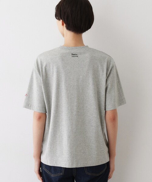 Dessin（デッサン）の「【ユニセックス/リンクコーデ】刺繍Tシャツ（Tシャツ/カットソー・レディース・ホワイト系/ブラック/グレー・01/02/03/04）」の18枚目の写真