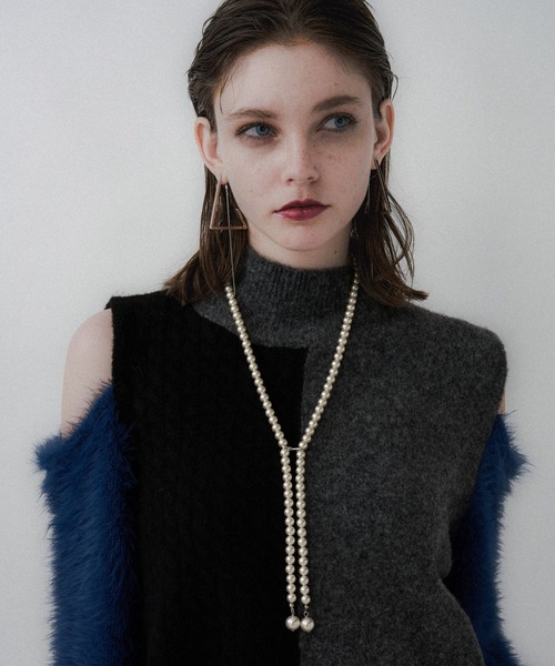 HARE（ハレ）の「パールタイネックレス(HARE)（ネックレス・レディース・シルバー/オフホワイト・FREE）」の3枚目の写真