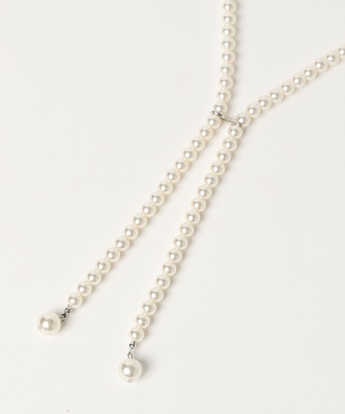 HARE（ハレ）の「パールタイネックレス(HARE)（ネックレス・レディース・シルバー/オフホワイト・FREE）」の11枚目の写真