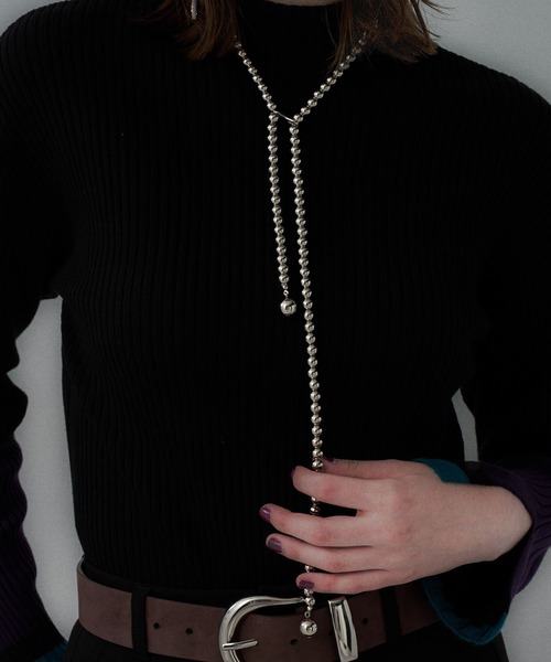 HARE（ハレ）の「パールタイネックレス(HARE)（ネックレス・レディース・シルバー/オフホワイト・FREE）」の6枚目の写真