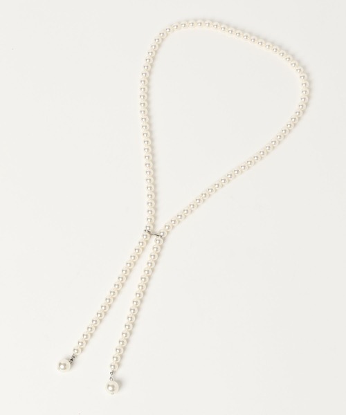 HARE（ハレ）の「パールタイネックレス(HARE)（ネックレス・レディース・シルバー/オフホワイト・FREE）」の7枚目の写真