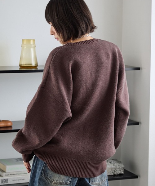 PBLIM（ページボーイリム）の「《UNISEX》グッドレターニット（ニット/セーター・レディース・グレー/アイボリー/ブラック/ブラウン/オレンジ・FREE）」の8枚目の写真