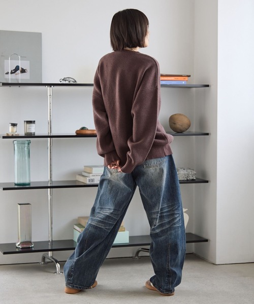 PBLIM（ページボーイリム）の「《UNISEX》グッドレターニット（ニット/セーター・レディース・グレー/アイボリー/ブラック/ブラウン/オレンジ・FREE）」の9枚目の写真