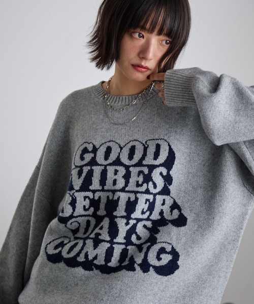 PBLIM（ページボーイリム）の「《UNISEX》グッドレターニット（ニット/セーター・レディース・グレー/アイボリー/ブラック/ブラウン/オレンジ・FREE）」の15枚目の写真
