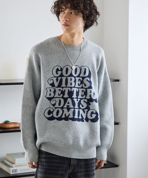 PBLIM（ページボーイリム）の「《UNISEX》グッドレターニット（ニット/セーター・レディース・グレー/アイボリー/ブラック/ブラウン/オレンジ・FREE）」の20枚目の写真