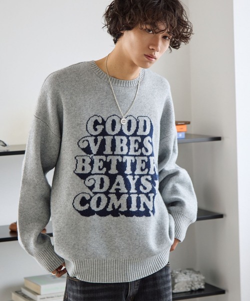 PBLIM（ページボーイリム）の「《UNISEX》グッドレターニット（ニット/セーター・レディース・グレー/アイボリー/ブラック/ブラウン/オレンジ・FREE）」の21枚目の写真