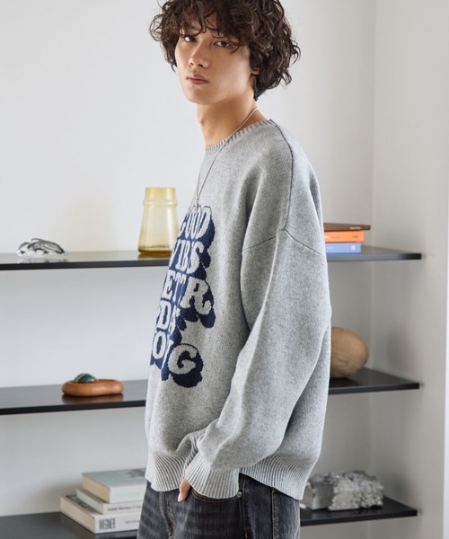 PBLIM（ページボーイリム）の「《UNISEX》グッドレターニット（ニット/セーター・レディース・グレー/アイボリー/ブラック/ブラウン/オレンジ・FREE）」の22枚目の写真