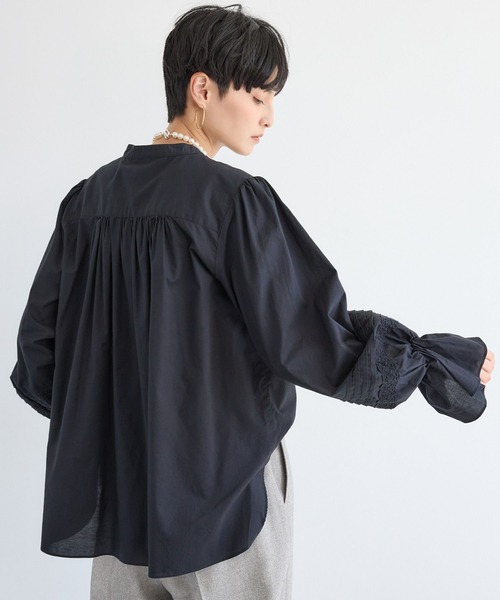 BARNYARDSTORM（バンヤードストーム）の「BARNYARDSTORM / ピンタックスリーブブラウス/ ハンドウォッシャブル（シャツ/ブラウス・レディース・ホワイト/ブラック・FREE）」の22枚目の写真