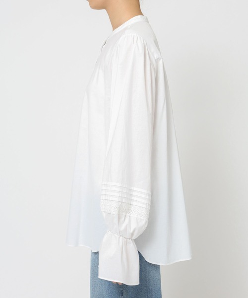 BARNYARDSTORM（バンヤードストーム）の「BARNYARDSTORM / ピンタックスリーブブラウス/ ハンドウォッシャブル（シャツ/ブラウス・レディース・ホワイト/ブラック・FREE）」の10枚目の写真