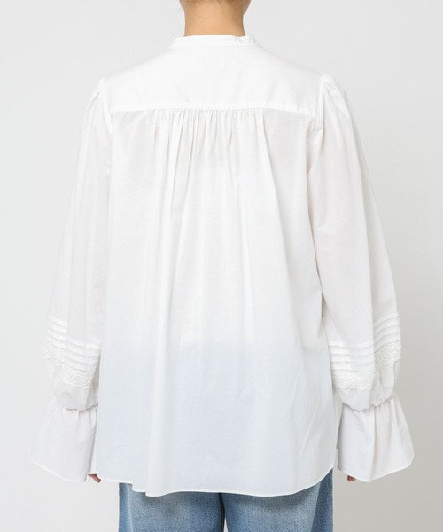 BARNYARDSTORM（バンヤードストーム）の「BARNYARDSTORM / ピンタックスリーブブラウス/ ハンドウォッシャブル（シャツ/ブラウス・レディース・ホワイト/ブラック・FREE）」の11枚目の写真