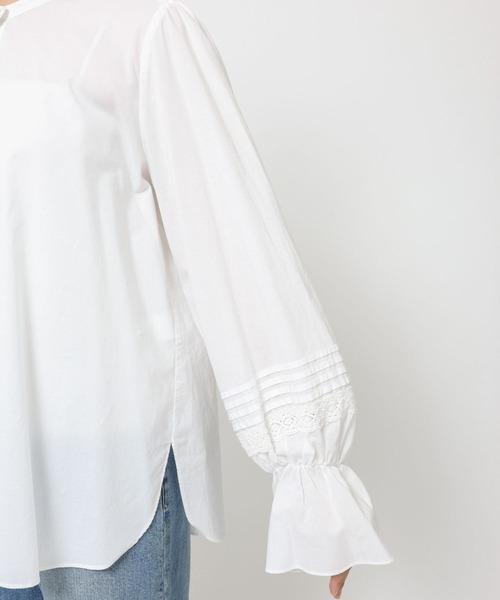 BARNYARDSTORM（バンヤードストーム）の「BARNYARDSTORM / ピンタックスリーブブラウス/ ハンドウォッシャブル（シャツ/ブラウス・レディース・ホワイト/ブラック・FREE）」の15枚目の写真