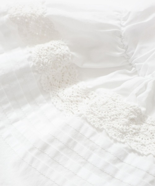 BARNYARDSTORM（バンヤードストーム）の「BARNYARDSTORM / ピンタックスリーブブラウス/ ハンドウォッシャブル（シャツ/ブラウス・レディース・ホワイト/ブラック・FREE）」の18枚目の写真