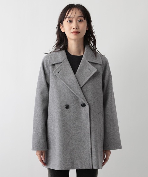 FOUND GOOD（ファウンドグッド）の「ウーリーテックPコート（その他アウター・レディース・ネイビー/ブラウン系3/グレー系5・L/M/S）」の4枚目の写真