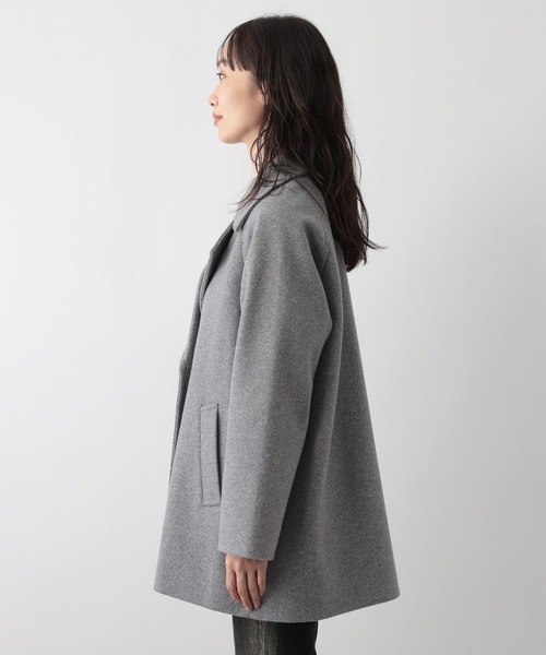 FOUND GOOD（ファウンドグッド）の「ウーリーテックPコート（その他アウター・レディース・ネイビー/ブラウン系3/グレー系5・L/M/S）」の5枚目の写真