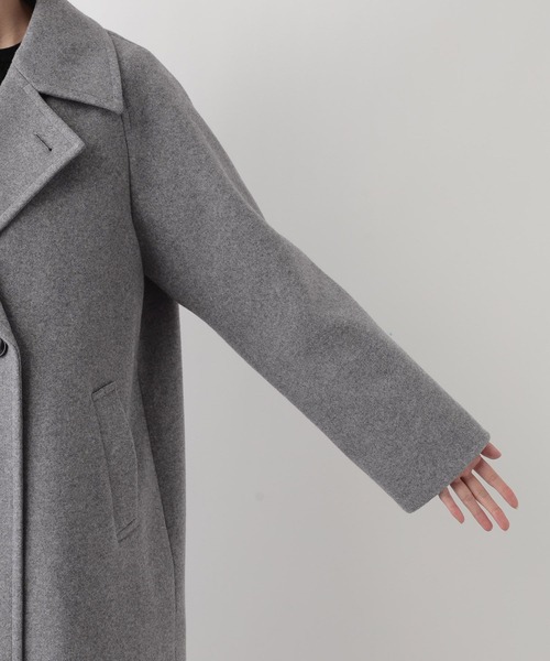 FOUND GOOD（ファウンドグッド）の「ウーリーテックPコート（その他アウター・レディース・ネイビー/ブラウン系3/グレー系5・L/M/S）」の9枚目の写真