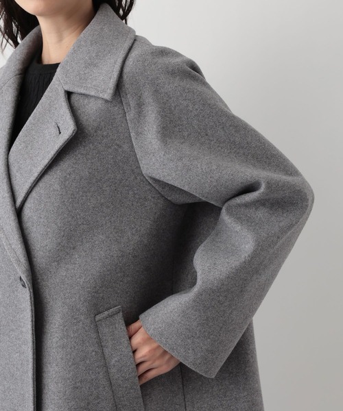 FOUND GOOD（ファウンドグッド）の「ウーリーテックPコート（その他アウター・レディース・ネイビー/ブラウン系3/グレー系5・L/M/S）」の10枚目の写真