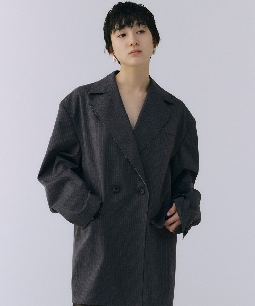 JOSE MOON（ジョゼムーン）の「OVER SILHOUETTE JACKET/オーバーシルエットジャケット（テーラードジャケット・レディース・グレー/ブラック/その他・FREE）」の16枚目の写真