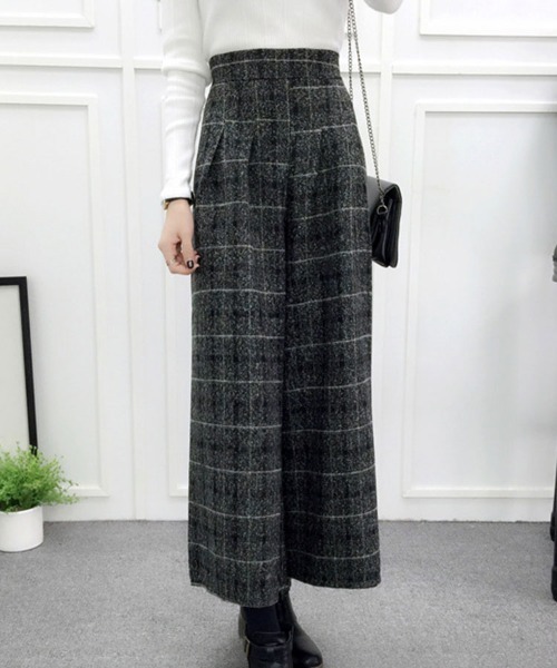 SallyLunn(サリーラン)の「ワイドガウチョパンツ(その他パンツ・レディース・ブラック/グレー/ブラック×ホワイト・LARGE/MEDIUM)」の7枚目の写真