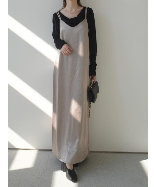 amel(エイメル)の「ダブルストラップキャミドレス / ベージュ(ワンピース・レディース・ベージュ・FREE)」の2枚目の写真