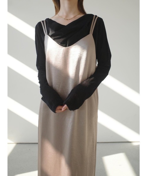 amel(エイメル)の「ダブルストラップキャミドレス / ベージュ(ワンピース・レディース・ベージュ・FREE)」の12枚目の写真