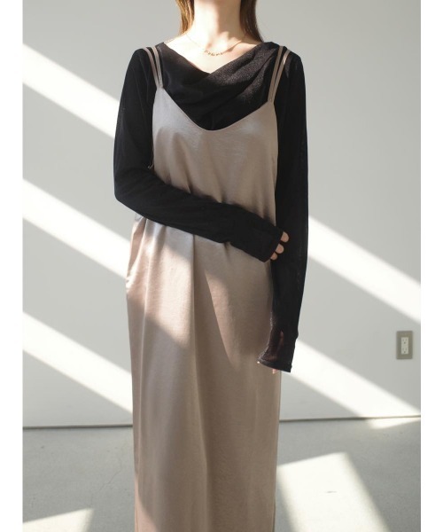 amel(エイメル)の「ダブルストラップキャミドレス / ベージュ(ワンピース・レディース・ベージュ・FREE)」の14枚目の写真