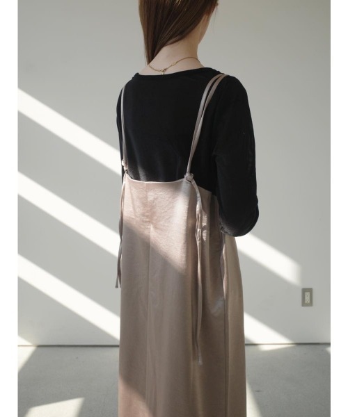 amel(エイメル)の「ダブルストラップキャミドレス / ベージュ(ワンピース・レディース・ベージュ・FREE)」の3枚目の写真