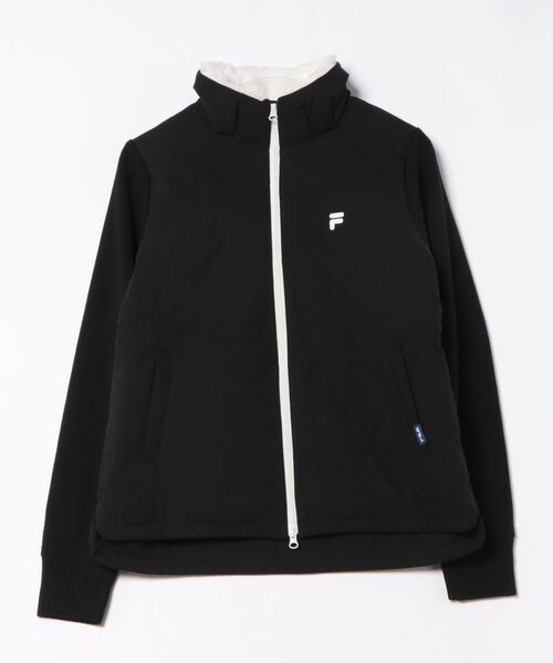 【ゴルフ】フィラ袖ニット 蓄熱裏地付 中綿ブルゾン レディースLL FILA GOLF フィラゴルフ ゴルフウェア ブルゾン レディース 中綿