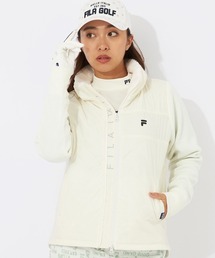 FILA GOLF（フィラゴルフ ）の「【FILAGOLF/フィラゴルフ】レディースニット×中綿ブルゾン｜蓄熱裏地・保温・ストレッチ｜秋冬ゴルフ対応（ブルゾン・レディース）」