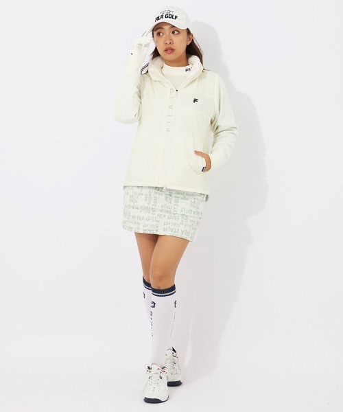 【ゴルフ】フィラ袖ニット 蓄熱裏地付 中綿ブルゾン レディースLL FILA GOLF フィラゴルフ ゴルフウェア ブルゾン レディース 中綿
