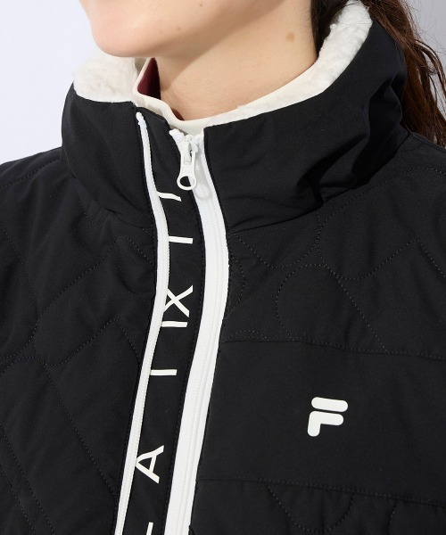 【ゴルフ】フィラ袖ニット 蓄熱裏地付 中綿ブルゾン レディースLL FILA GOLF フィラゴルフ ゴルフウェア ブルゾン レディース 中綿