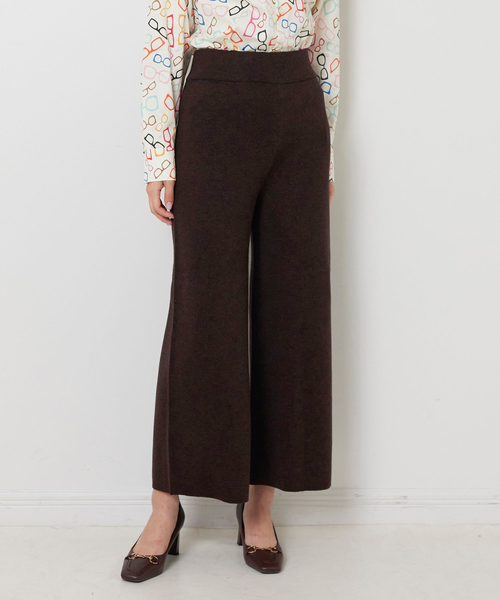 NARACAMICIE(ナラカミーチェ)の「【NARACAMICIE】【セットアップ対応】ニットパンツ(その他パンツ・レディース・ブラック/ブラウン・M)」の4枚目の写真