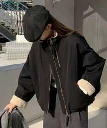 裏ボア スタンドカラー エコダウンジャケット