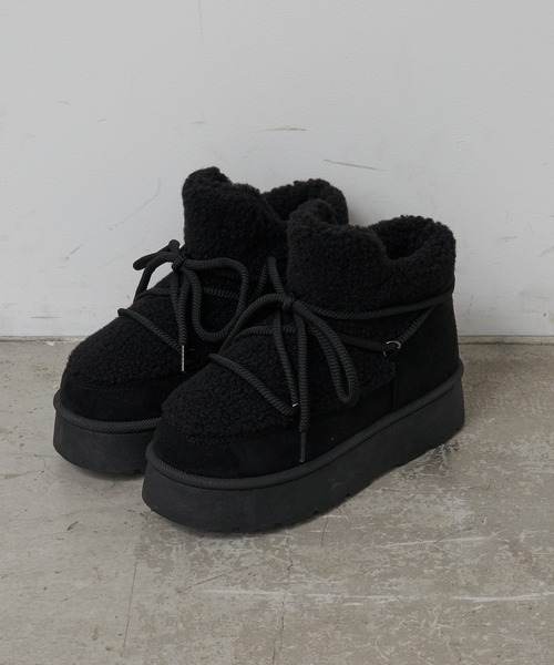 RAY CASSIN(レイカズン)の「厚底スノーブーツ(ブーツ・レディース・ベージュ/キャメル/ブラック・S/M/L)」の9枚目の写真