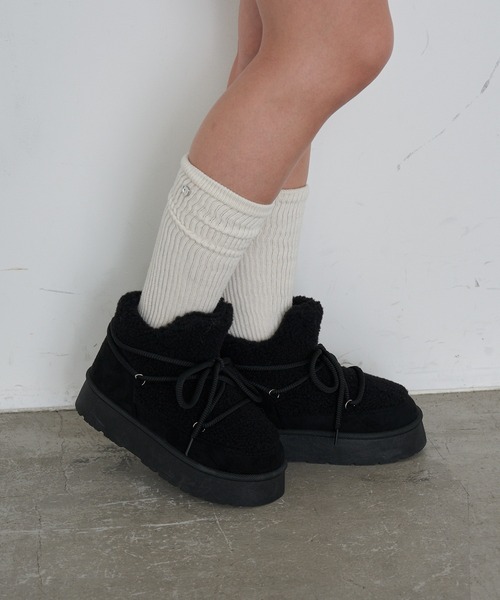 RAY CASSIN(レイカズン)の「厚底スノーブーツ(ブーツ・レディース・ベージュ/キャメル/ブラック・S/M/L)」の10枚目の写真