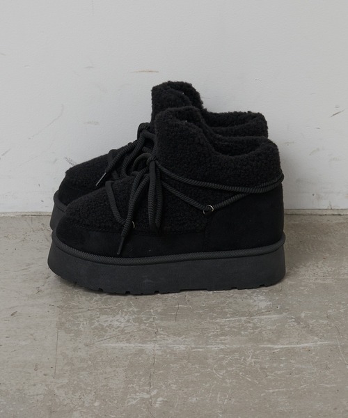 RAY CASSIN(レイカズン)の「厚底スノーブーツ(ブーツ・レディース・ベージュ/キャメル/ブラック・S/M/L)」の15枚目の写真