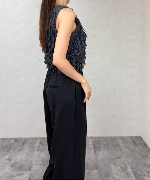 Per sist ence(パーシエンス)の「フリンジニットビスチェ(ベスト・レディース・チャコールグレー/ブラウン/アイボリー・ONE SIZE)」の13枚目の写真